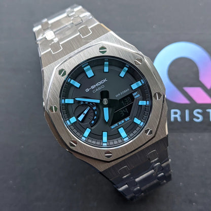 Modified CasiOak Tiffany Blue Dial on Silver Stainless Steel