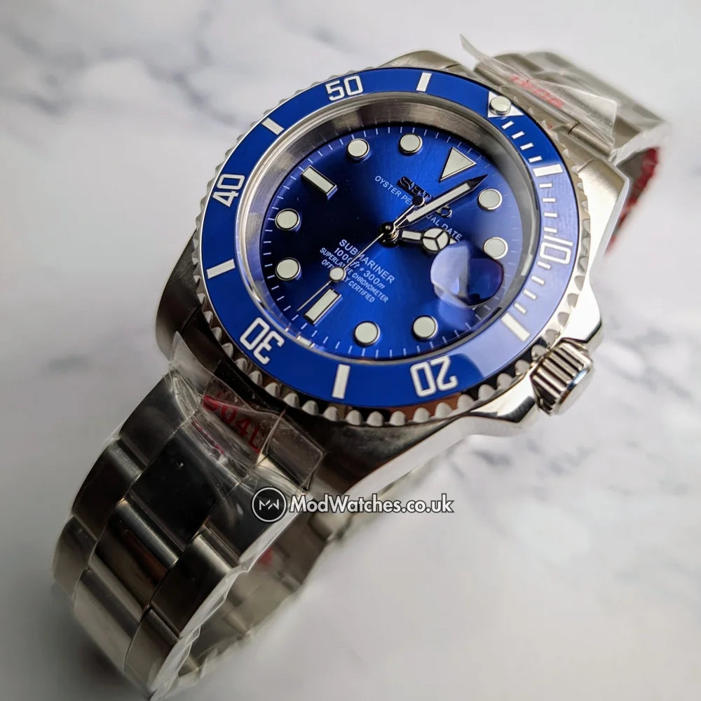 Blue Submariner NH35 Seiko Mod