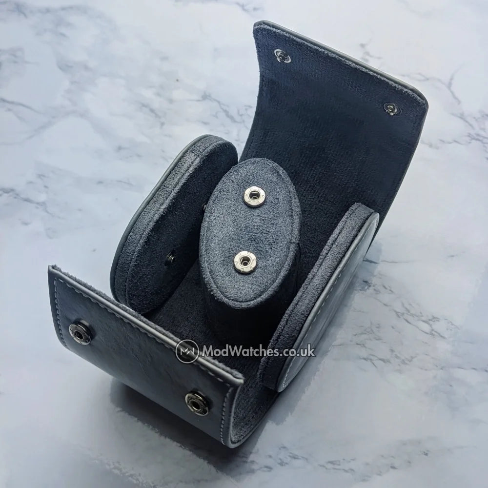 Leather Watch Roll Grey - Q Wrist - Modified Watches