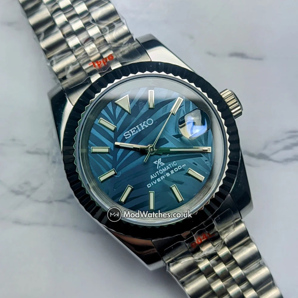 Palm Dial Datejust NH35 Build Blue Palm