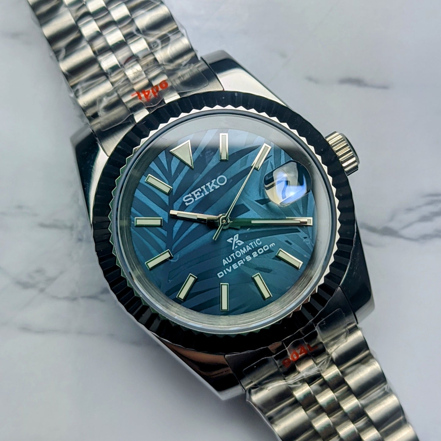 Green Palm Dial Datejust NH35 Build