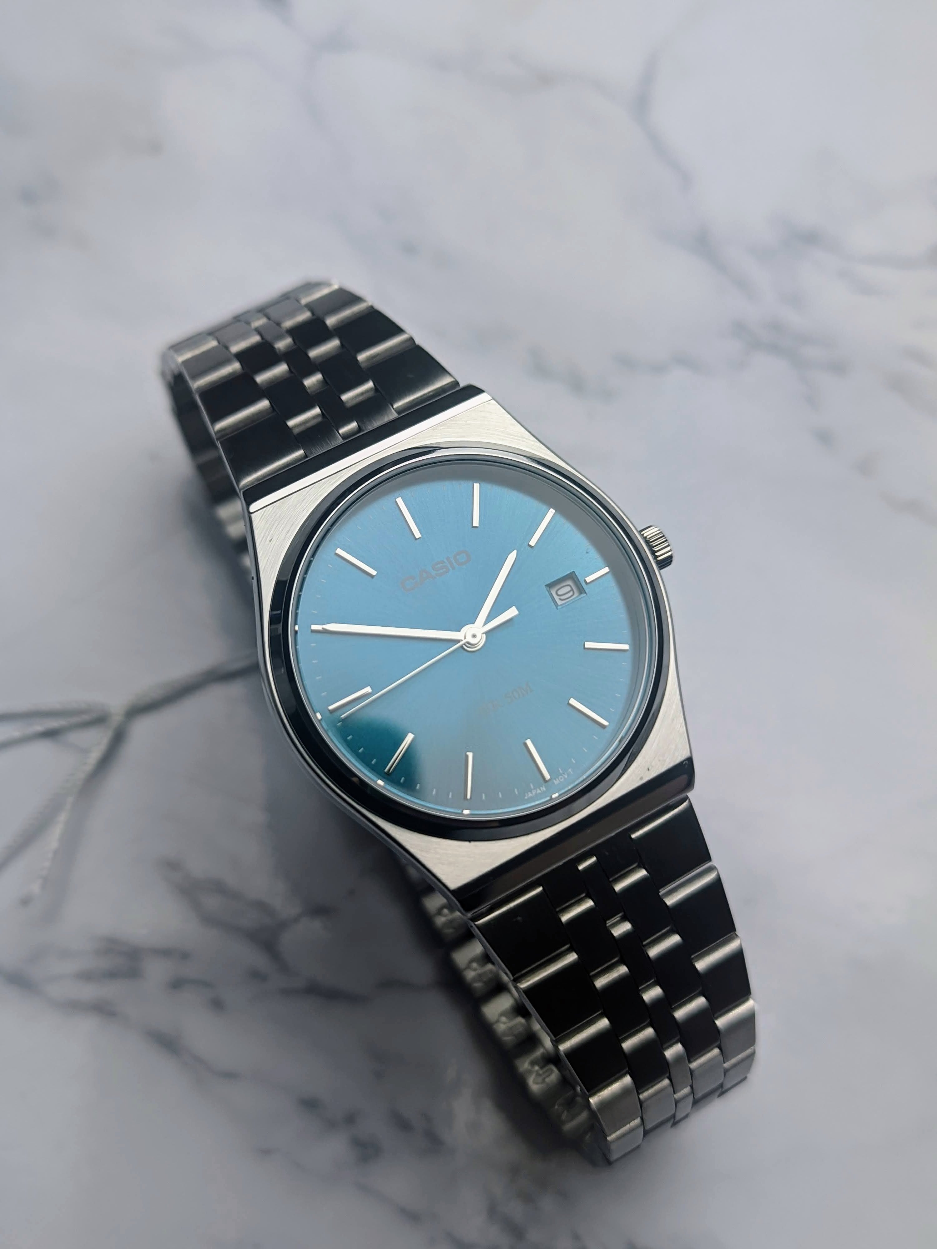 Petrol Blue Rare Casio MTP Range Classic Watch