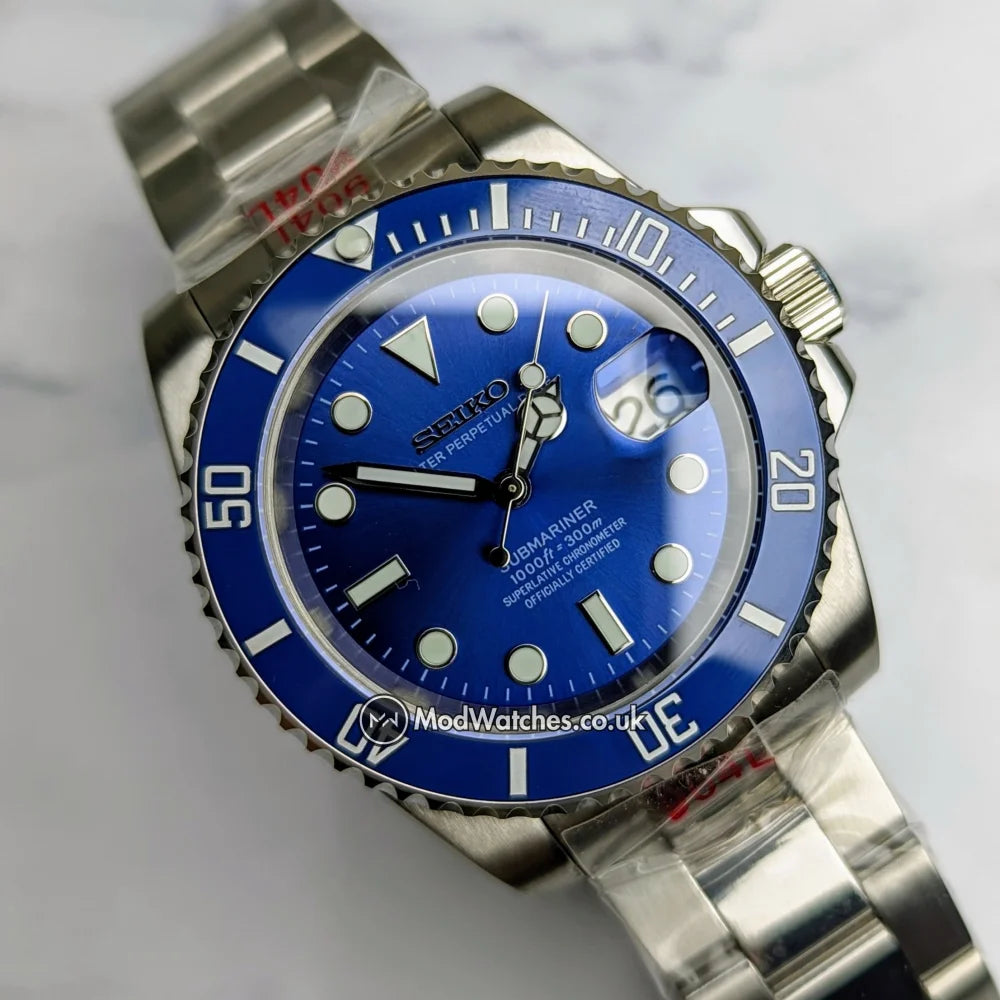Blue Submariner NH35 Seiko Mod