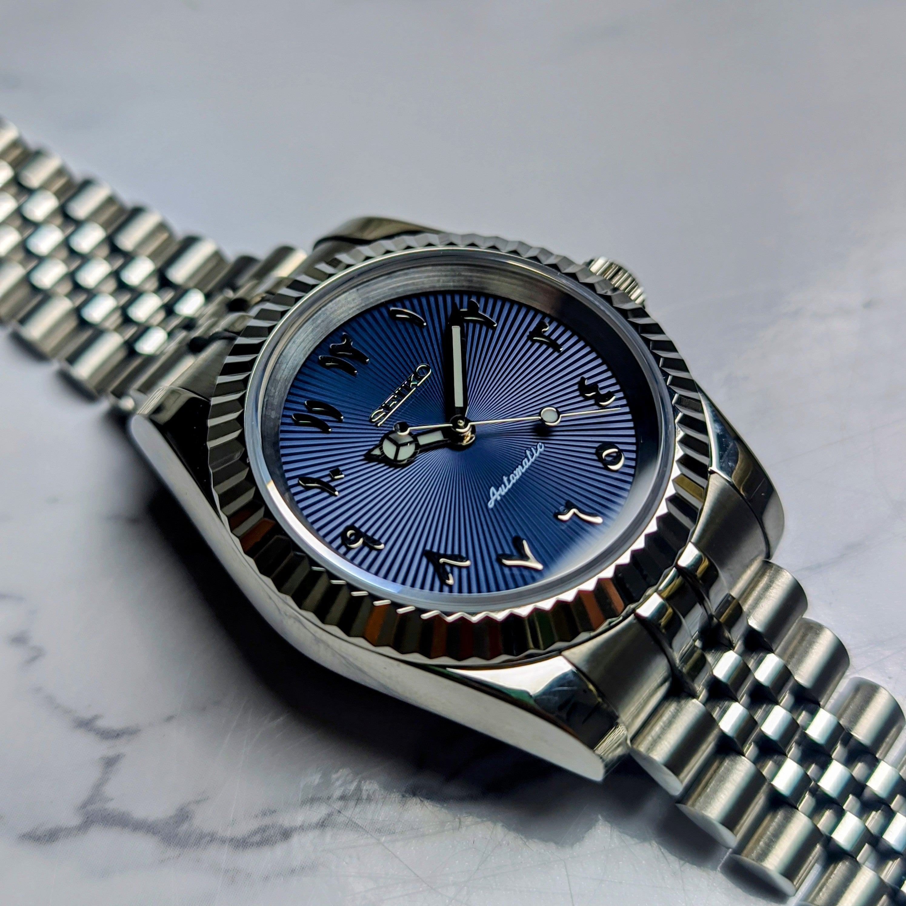 Ocean Blue Arabic Dial NH35 Build